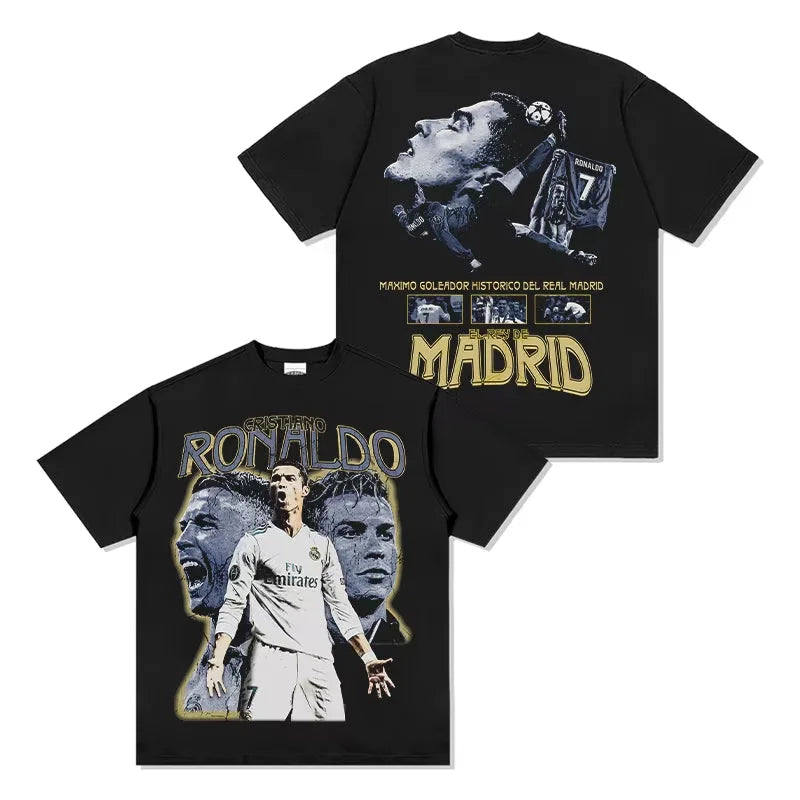2026 Cristiano Ronaldo Men's Women's Football Tshirt Madrid Jersey Commemorative Summer Unisex Oversized Short Sleeve T-shirts