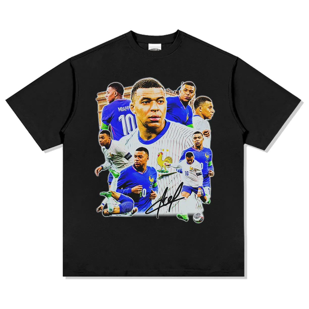 Kylian Mbappé 100%cotton men's Tshirt football France team jersey Commemorative shirt Summer Unisex oversized Short Sleeve top