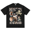 Karim Benzema 100%cotton men's football Tshirt Madrid jersey Commemorative shirt Summer Unisex oversized Short Sleeve shirt