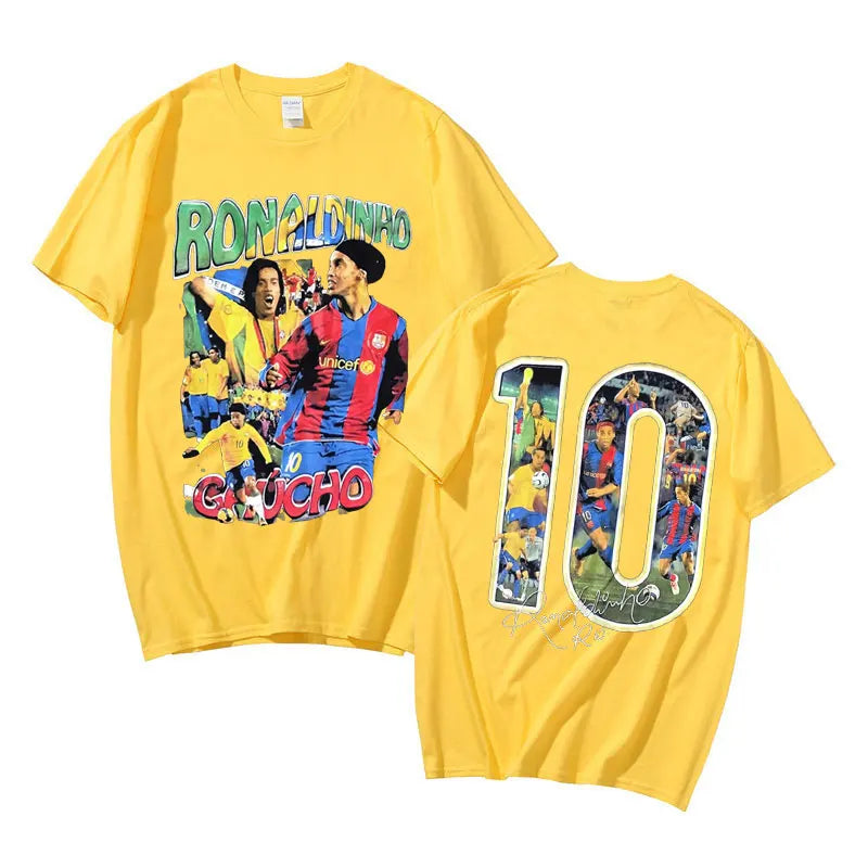 Limited Hot Sale Marino Morwood Ronaldinho Graphic Tshirt Man Fashion Streetwear Men Oversized Tees T-shirt Male Hip Hop T Shirt