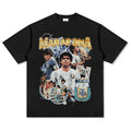 Diego Maradona cotton men's football Tshirt Argentina jersey 1986 champion Commemorative shirt Summer Unisex Short Sleeve shirt
